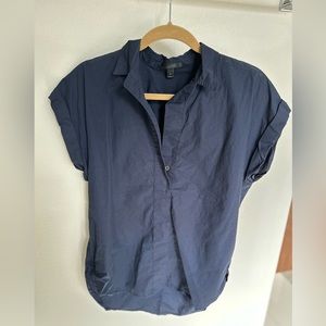 Navy cotton s/s top
